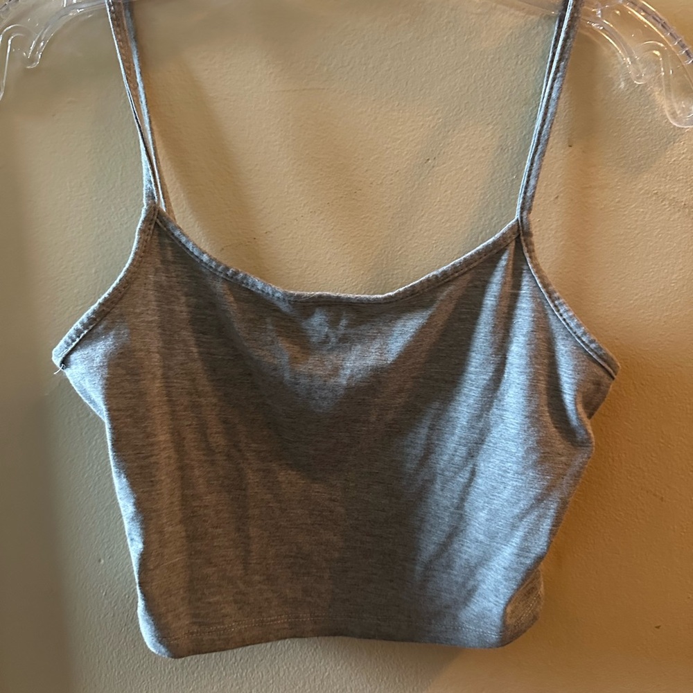 SHEIN Heather Gray Casual Top